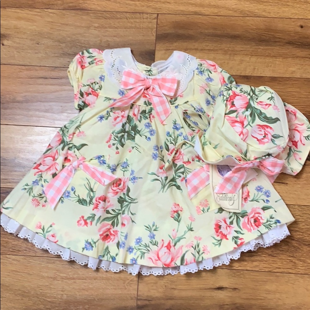 🆕Rare editions brand vintage spring dress&bonnet
